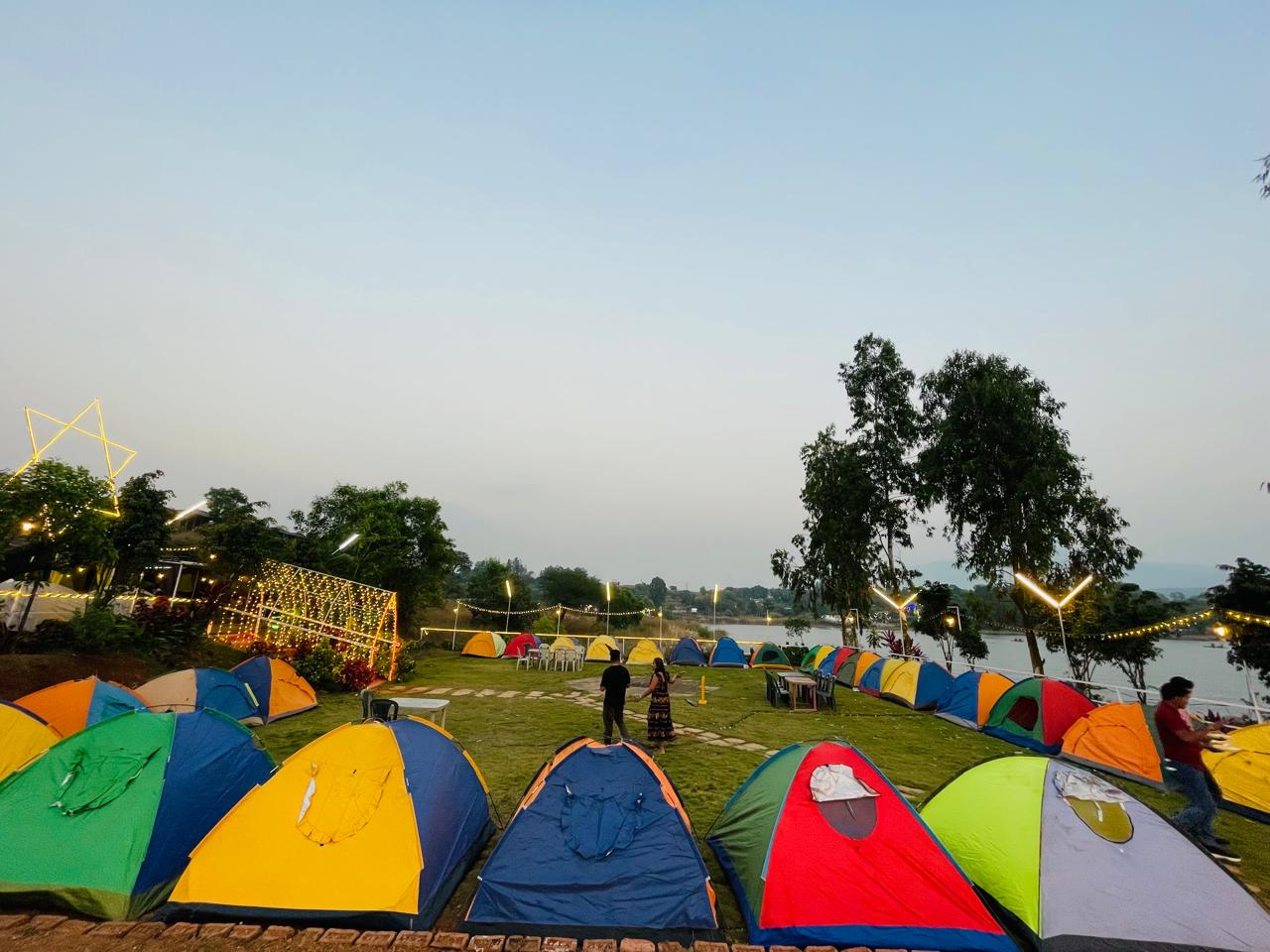 Pawna Lake Camping Tent Setup