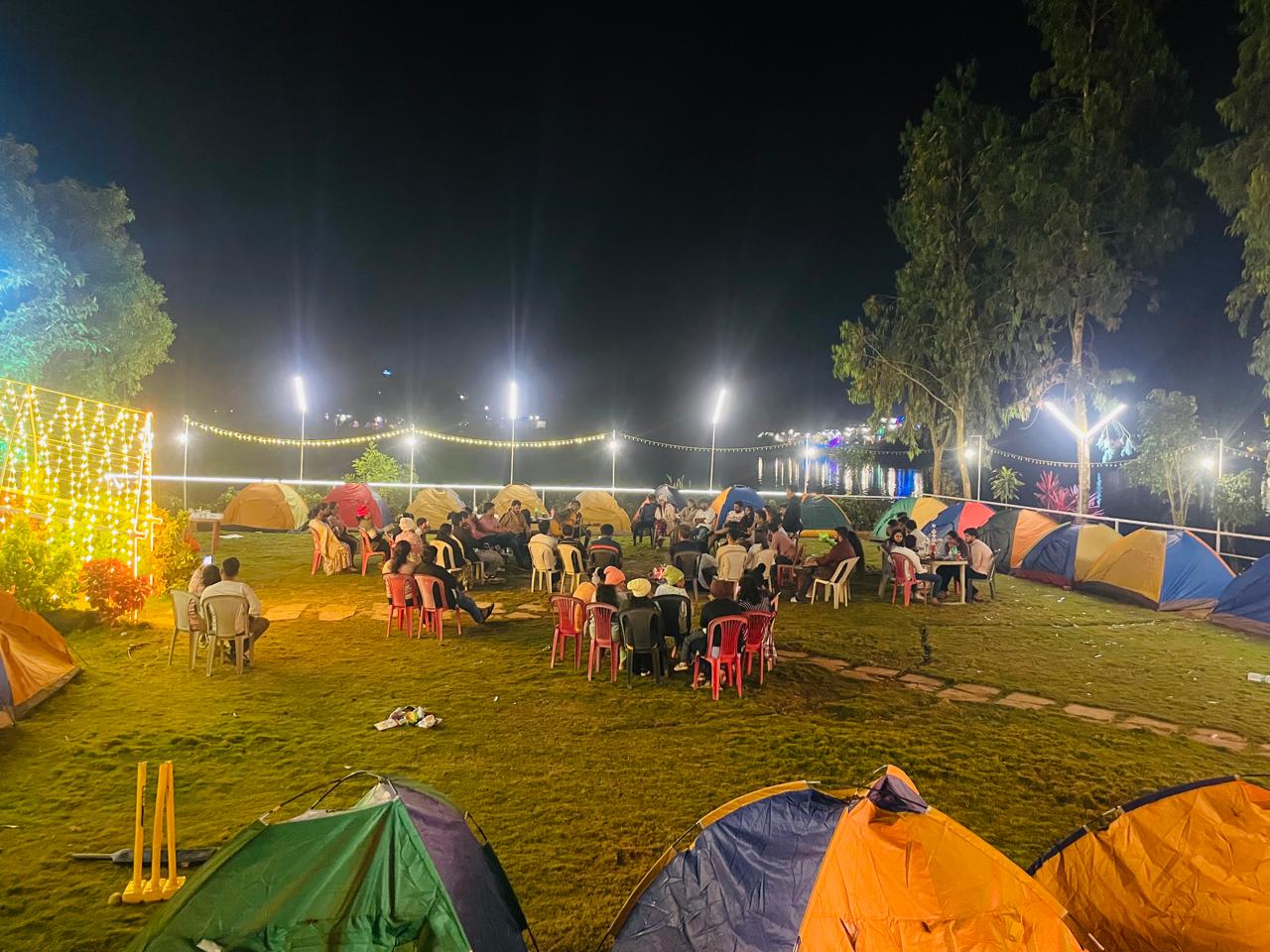 Lakeside Camping at Pawna with Night View